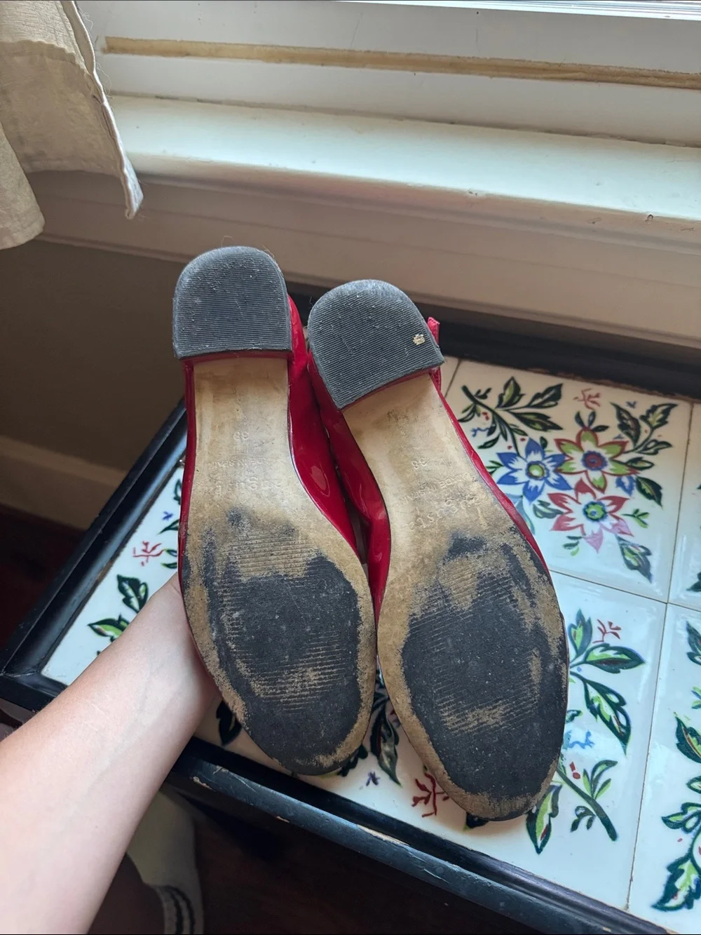 Women’s Red Patent Mary Jane Low Heels